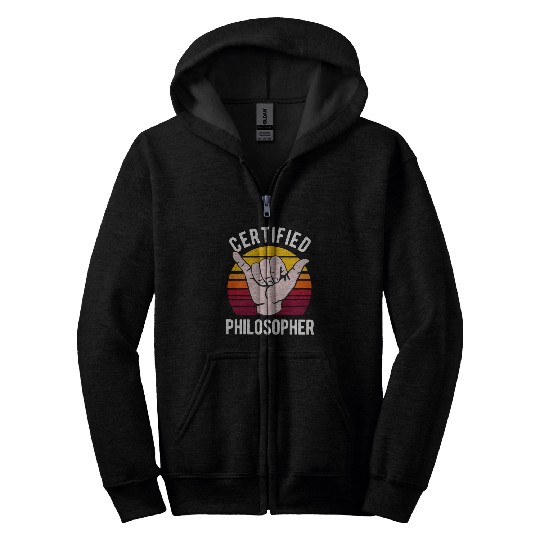 Certified Philosopher Philosophy Teacher Zip Hoodies