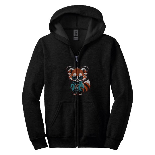 Kawaii Red Panda Zip Hoodies
