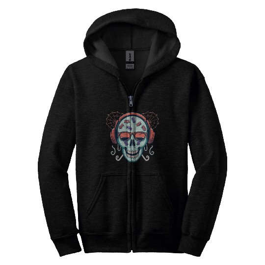 Skull Candy Halloween For Music Zip Hoodies