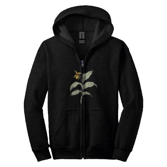 Yellow Orchid Plants Lover Gift Zip Hoodies