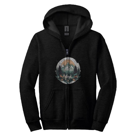 Geoforest Tapestry Zip Hoodies