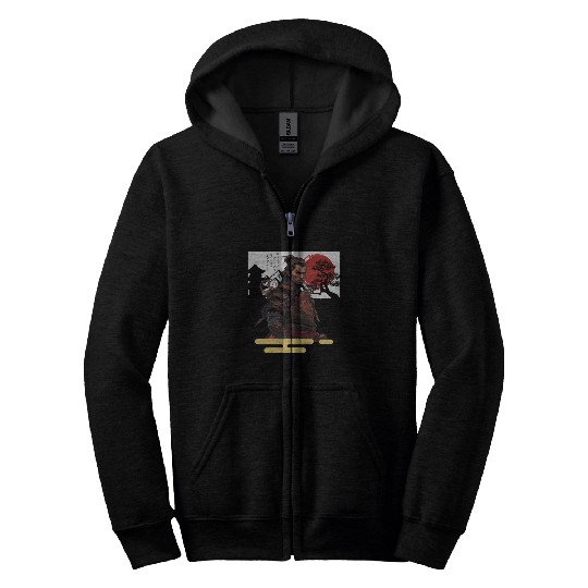 Brave Samurai Zip Hoodies