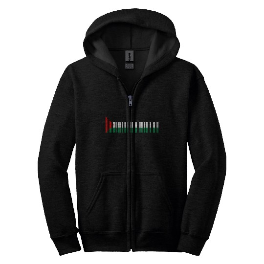 Made in Bethlehem Barcode Palestine Flag for Pales Zip Hoodies