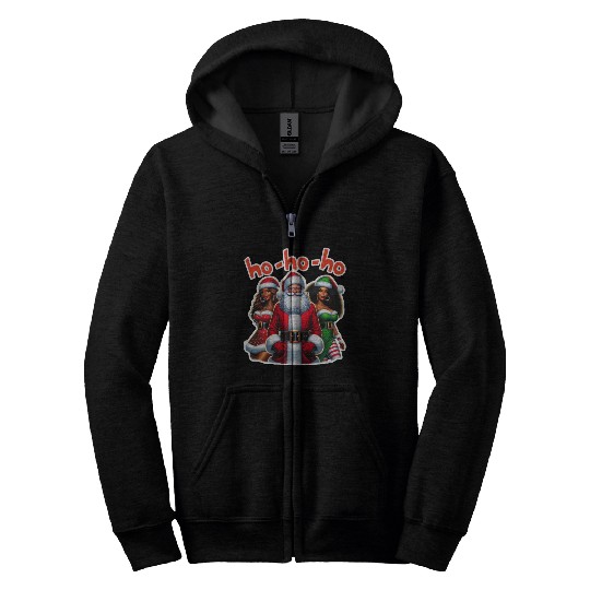 Ho-Ho-Ho Zip Hoodies
