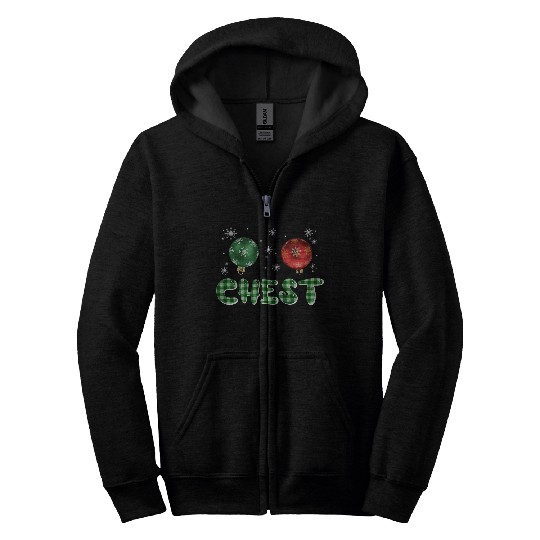 Chest Nuts Christmas Couple Funny Matching Zip Hoodies