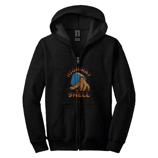 Sea Creature Seafood Shells Hermit Crab Lover Zip Hoodies