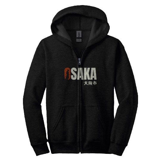 Osaka Typography Zip Hoodies - Urban Statement