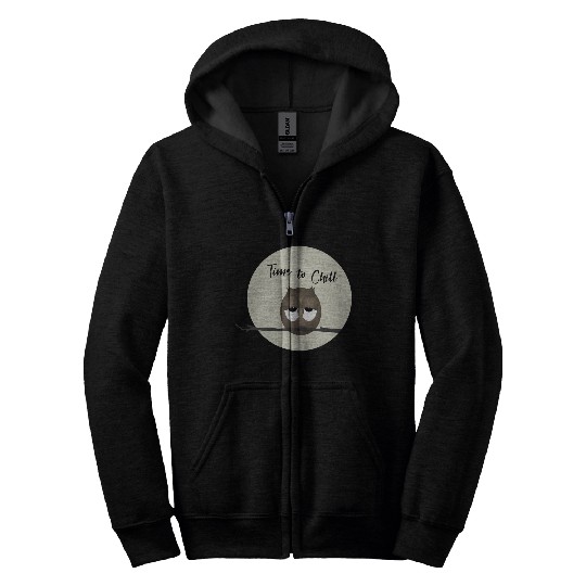 Owl - Time To Chill Zip Hoodies