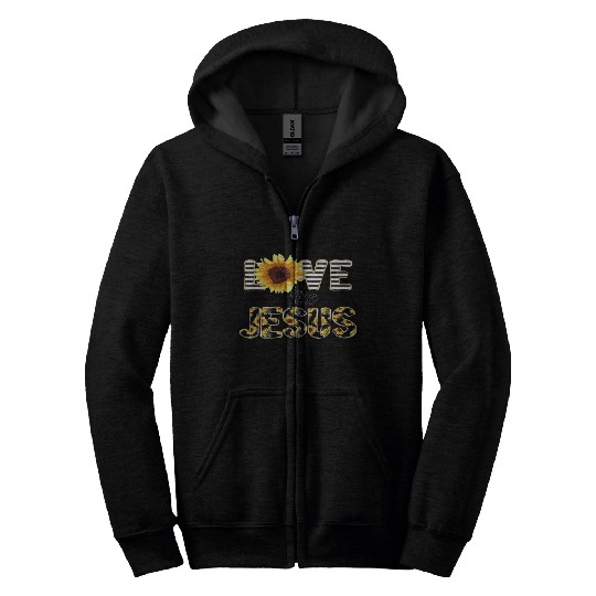 Mother Mary - Praying With Rosary Zip Hoodies