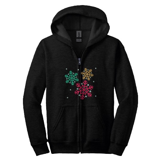 Snowflake, Winter sports Zip Hoodies