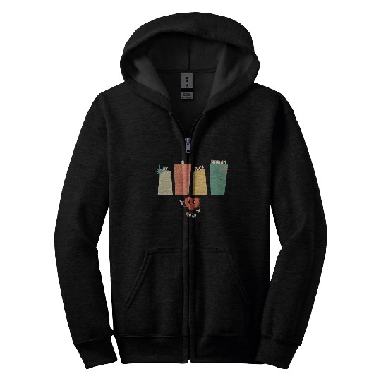 Be a nice human Zip Hoodies
