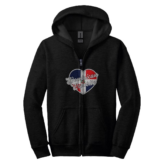 Dominican Republic Zip Hoodies