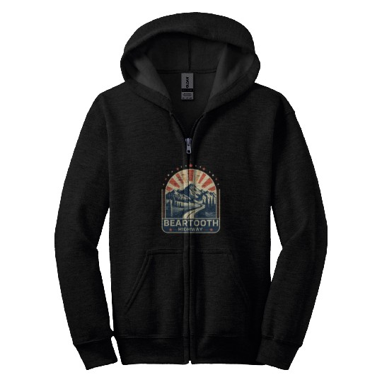 Beartooth Highway US 212 Zip Hoodies