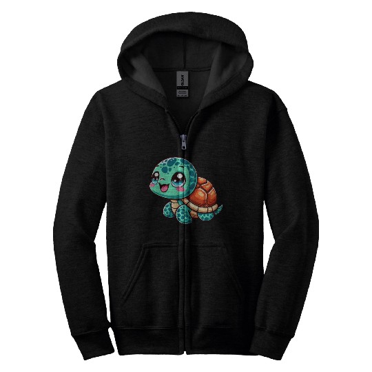 Graceful Sea Turtle Serenity Zip Hoodies