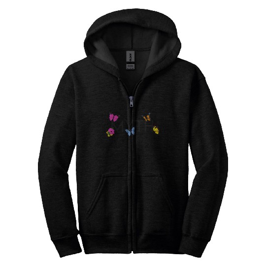 Impossible is a... Myth Hibiscus et papillon Zip Hoodies