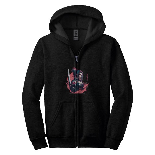 Cyberpunk Samurai Cyberpunk Zip Hoodies