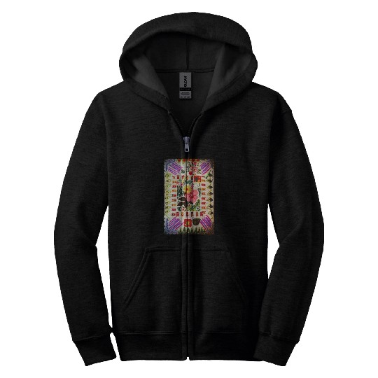 Flower Doodle Zip Hoodies