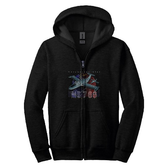 Morane-Saulnier MS760 Military Aircraft Zip Hoodies
