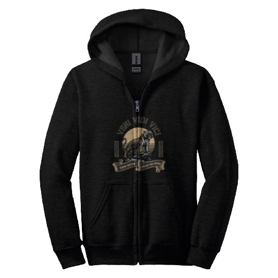 Veni Vidi Vici Wild Tiger Zip Hoodies