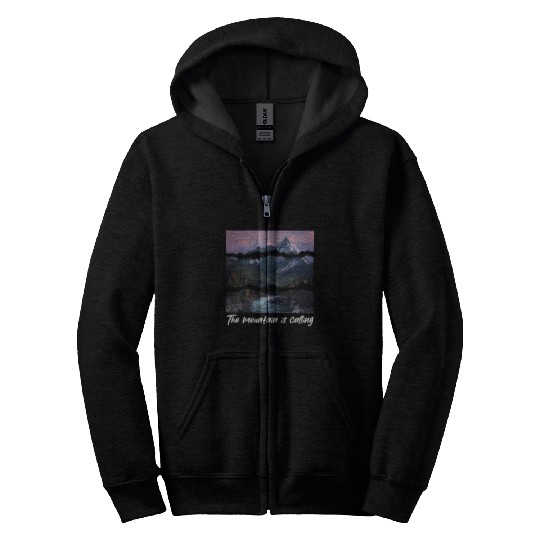 the mountain is calling Zip Hoodies