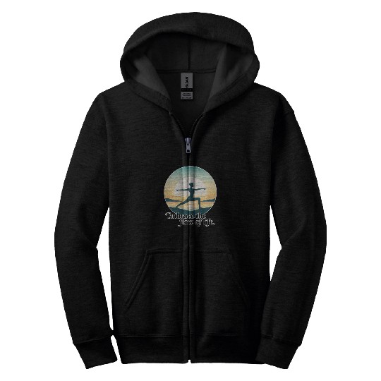 Sunrise Yoga Pose Zip Hoodies