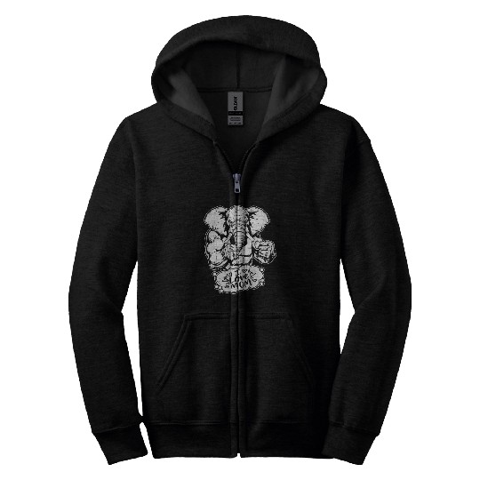 Elephant I Love Mom Zip Hoodies