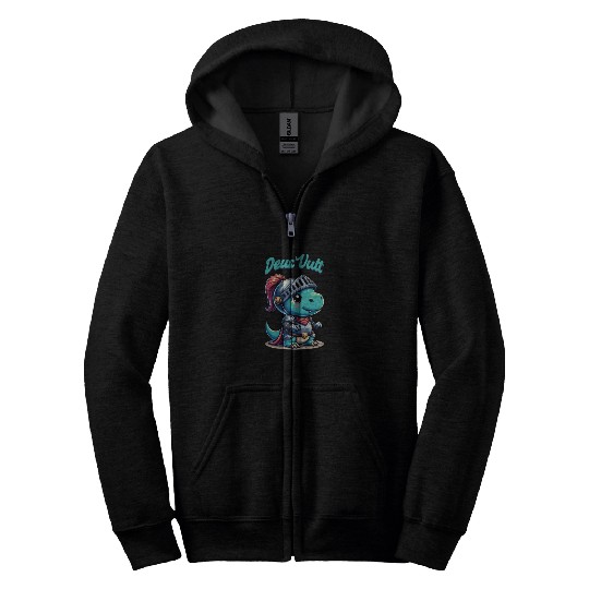 Deus Vult Historical Knight Dragon Zip Hoodies