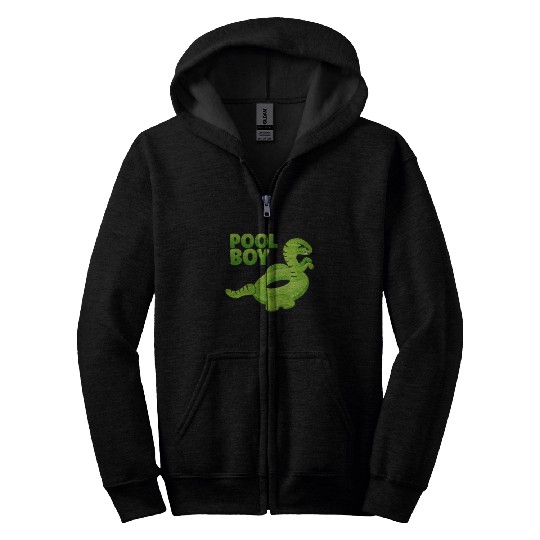 Pool Boy Dinosaur Floatie Swimming Pool Zip Hoodies