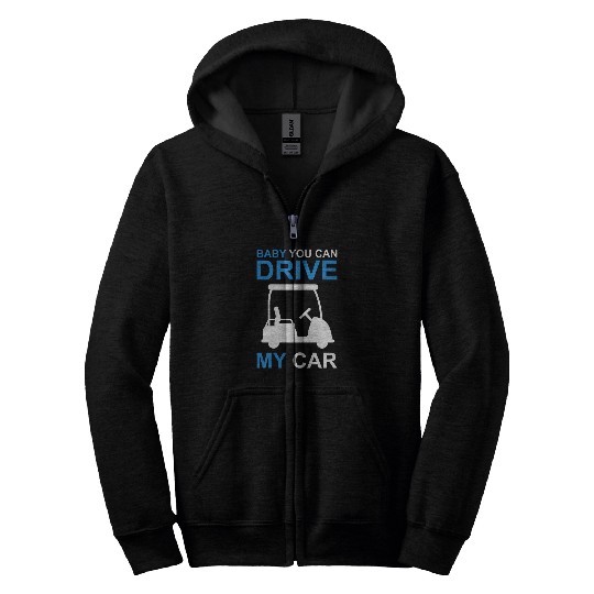 Funny Golf Cart Driver Zip Hoodies