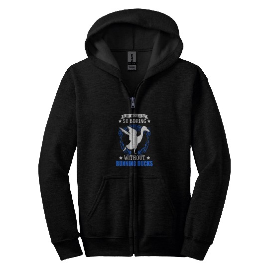 Indian Runner Gift Running Duck Zip Hoodies
