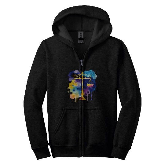 Color splash zodiac: Libra Zip Hoodies