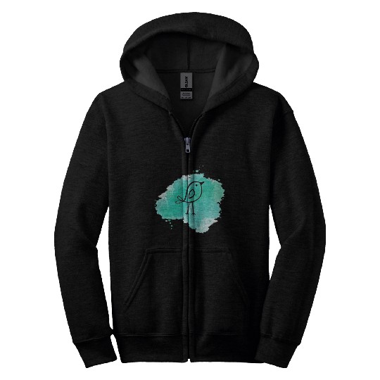 Artistic Bird Zip Hoodies