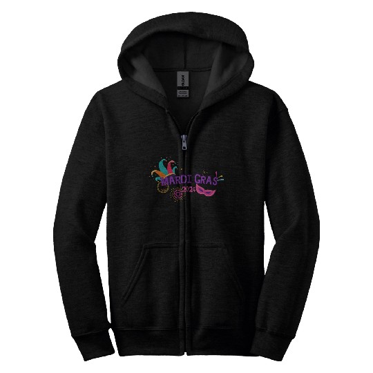 Design Mardi Gras Zip Hoodies