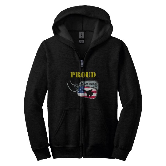 Proud Air Force Mom Zip Hoodies