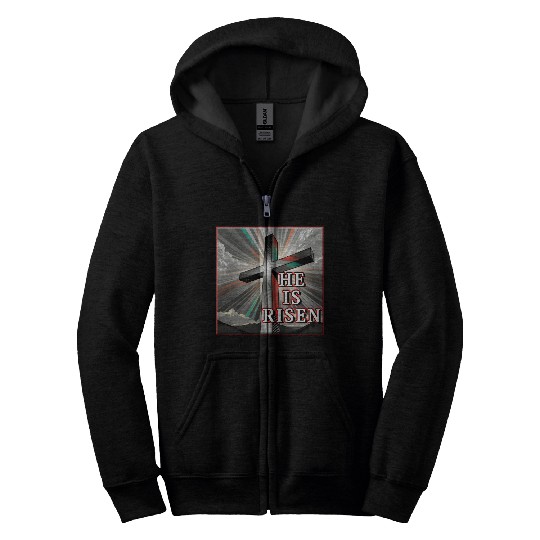Cross, He is Risen - 2 Zip Hoodies
