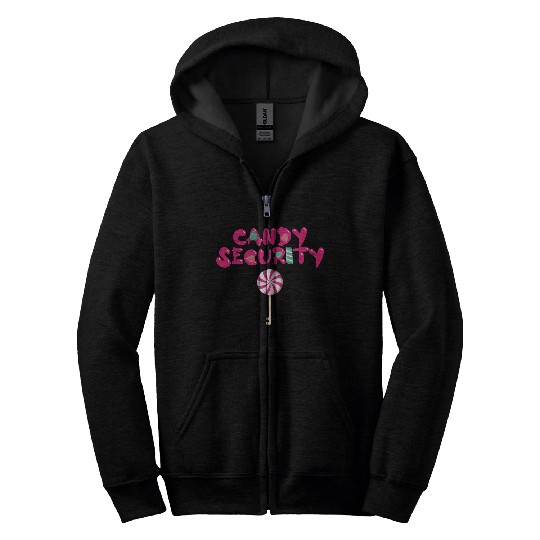Candy Security Mom Dad Matching Birthday Costume Zip Hoodies