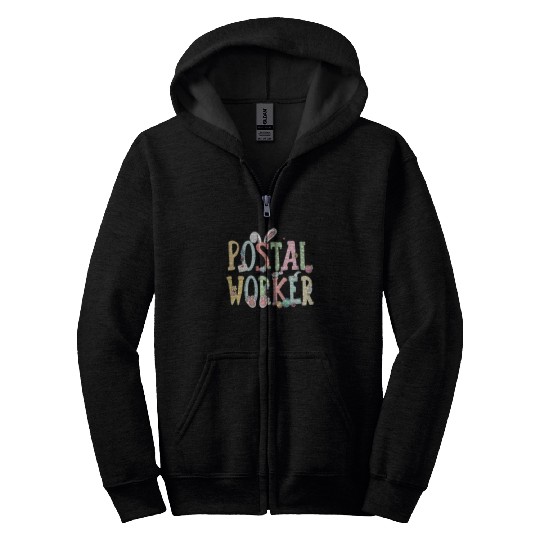 Easter Postal Worker Bunny Egg Postal Worker Life Zip Hoodies