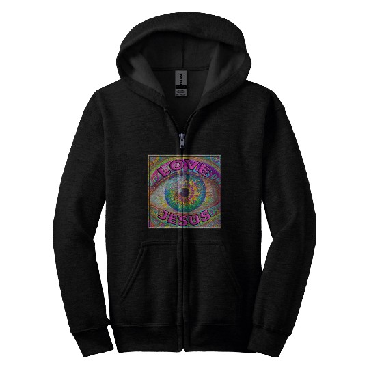 Eye (I) Love Jesus Zip Hoodies