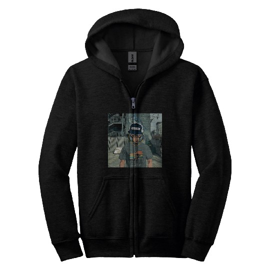 Gangsta Gorilla-Silverback Swanson Gorilla Wear Zip Hoodies