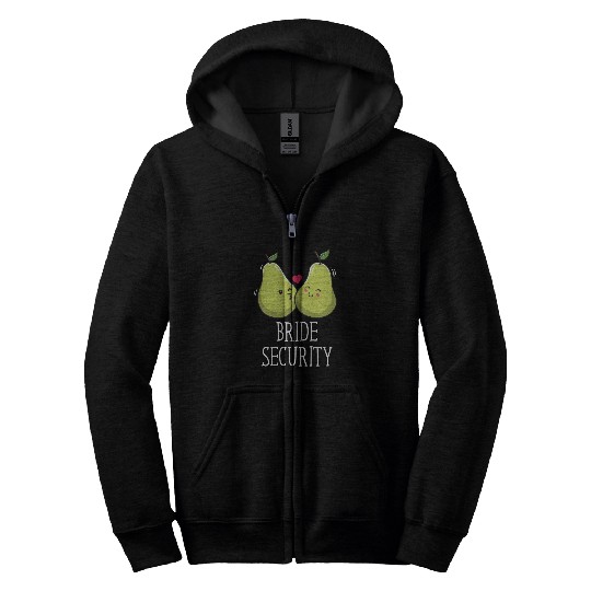 Bride Security Funny Wedding Little Ring Bear Zip Hoodies