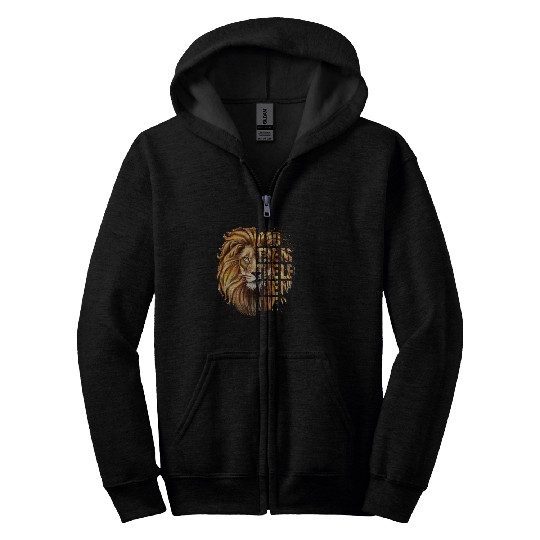 Dad The Man the Legend Lion Zip Hoodies