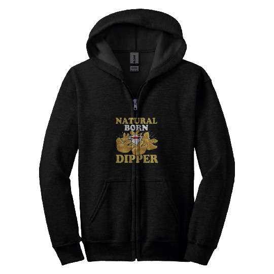 Natural Born DipperFunny Crab Rangoon Zip Hoodies