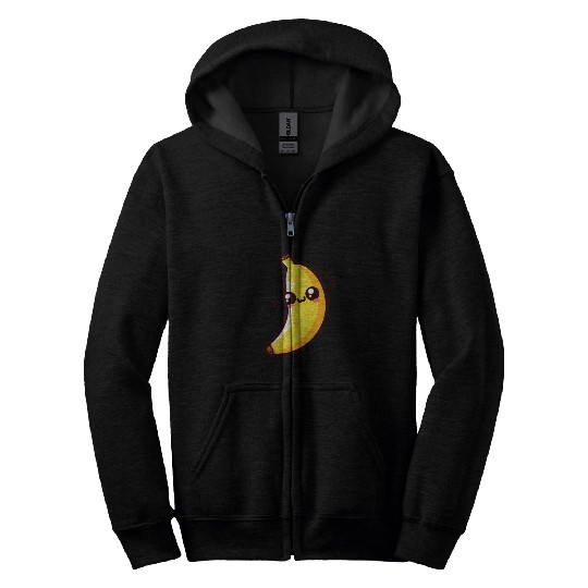 Yelow banana sweet Zip Hoodies