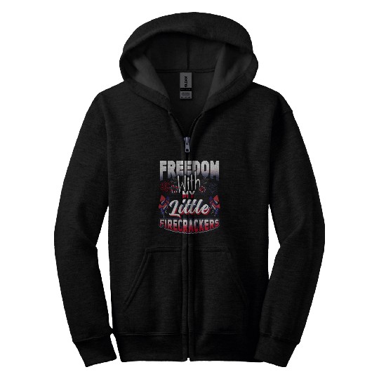 Freedom Firecrackers Patriotic Teacher Zip Hoodies
