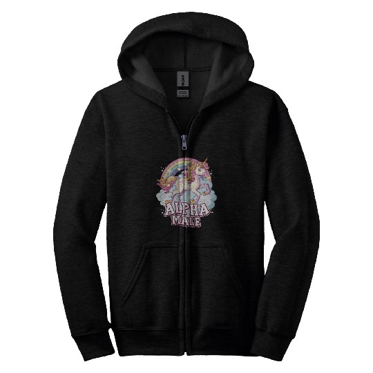 Alpha Male Unicorn Zip Hoodies