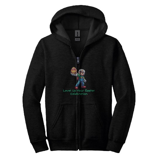 Level Up Your Easter Game Zip Hoodies