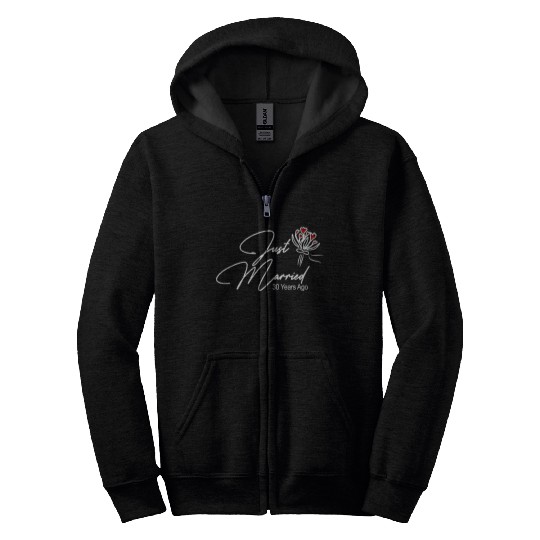 Just Married 10 Zip Hoodies