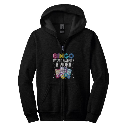 Funny Bingo Player Bingo Gaming Zip Hoodies