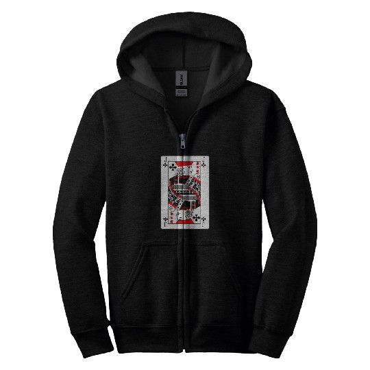 Jack Playing card clover Zip Hoodies