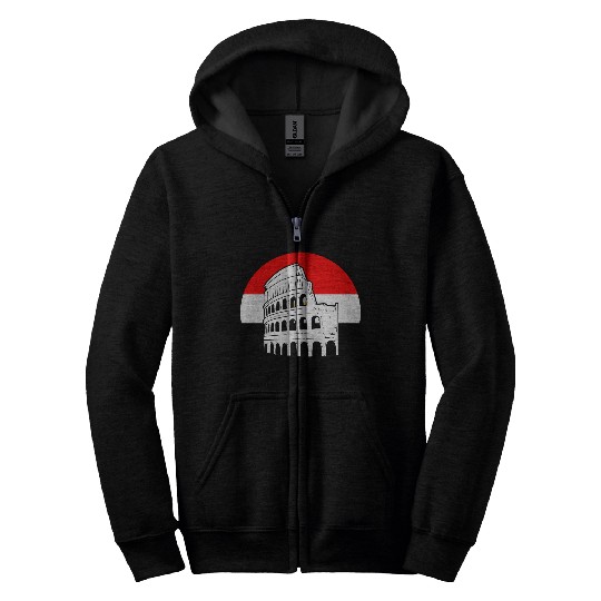 Rome Colosseum Sunset Event Coordinator Zip Hoodies